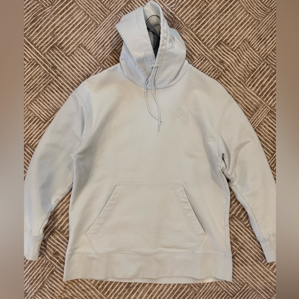 Y-3 Men's Blue Tint Hoodie